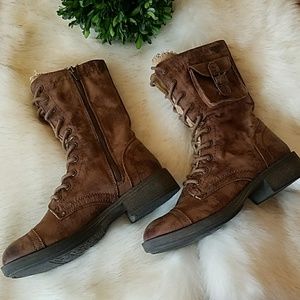 Roxy Distressed Combat Boots🖤